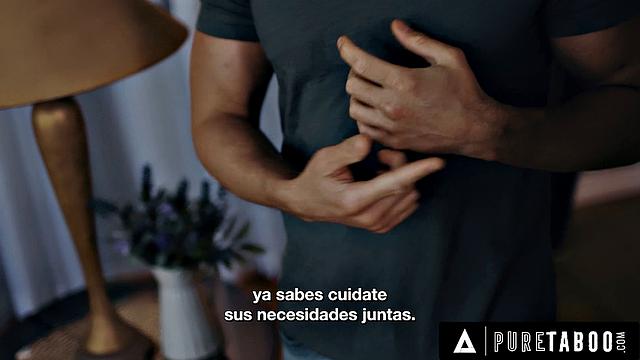 PURE TABOO Stepmom Sheena Ryder Gives In To Stepson's DP Threesome Request - SPANISH SUBTITLES