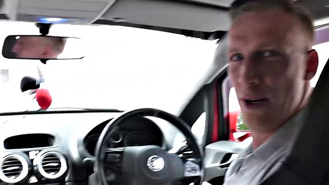 Naughty English MILF giggles while bouncing on dick