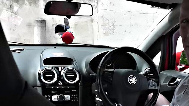 Naughty English MILF giggles while bouncing on dick