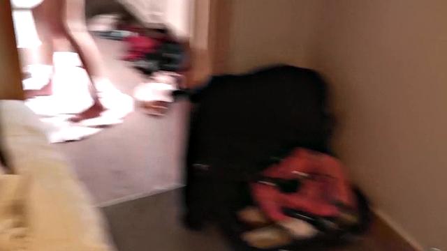 Naughty English MILF giggles while bouncing on dick