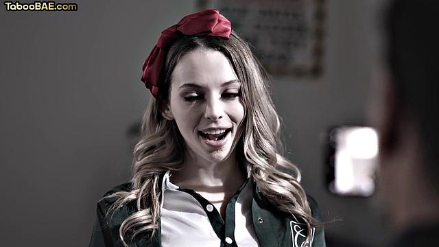 Horny petite cutie loves deepthroating