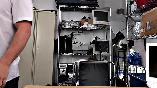 Interracial bareback at the office: employee gets his ass drilled by his boss's big black cock