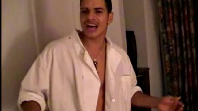 In this jerk off scene, a 19 year old unleashes his 8 inch cock for self-pleasuring. This homeboy works it hard as he strokes to the finish.