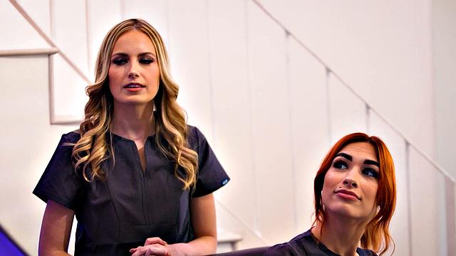 NURU MASSAGE - Sexy Masseuse Scarlett Sage Manipulates Rival By Fucking During NURU Massage