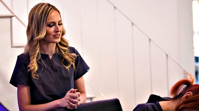 NURU MASSAGE - Sexy Masseuse Scarlett Sage Manipulates Rival By Fucking During NURU Massage