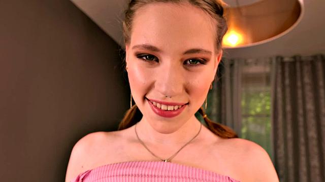 Tight Teen Maya Sinn Plays with Her Shaved Pussy