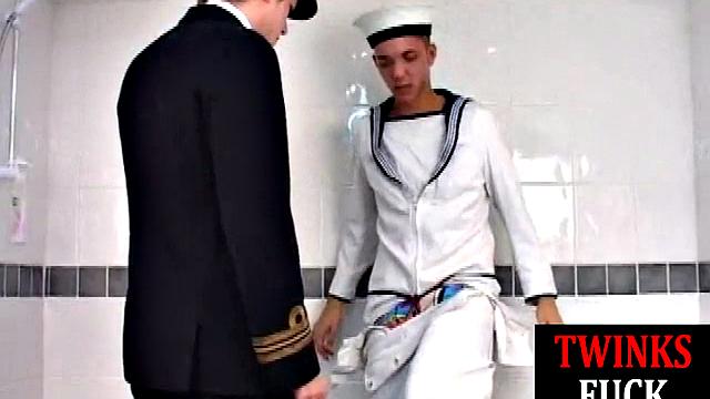 Twink sailor barebacked by captain for jizz
