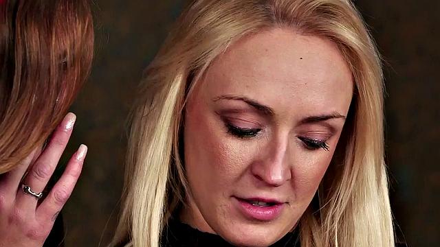 Cock tugging CFNM babes ruin subs' no nut month