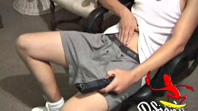 Lance is hot when he looks into the camera and plays with his cock. He asks if we want to suck his dick, before blowing a warm load all over his computer chair and having a taste for the very first time.