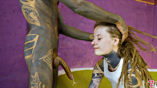 Ceci Milkymouzz Deepthroats And Takes Long Cock Into Her Pierced Pussy