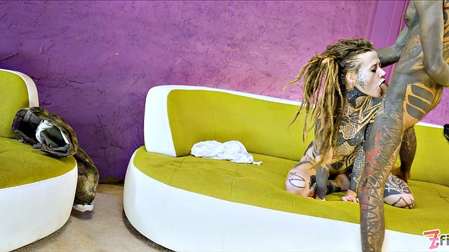 Ceci Milkymouzz Deepthroats And Takes Long Cock Into Her Pierced Pussy