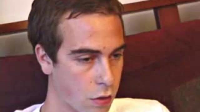 Back from shopping, Vincenzo is anxious to show off his new purchase. He strokes his cock on the sofa, before stripping his clothes off to show us his skater boy bpdy. Vincenzo brings out his new sex toy and begins lubing it up with his mouth.