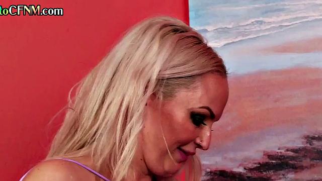 CFNM British amateur dominas give group HJ