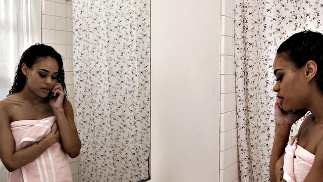 Ebony medium boobs babe gets pussy reanimation by BF