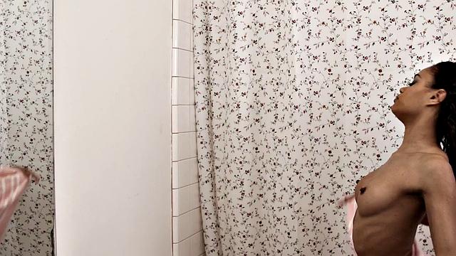 Ebony medium boobs babe gets pussy reanimation by BF