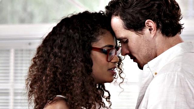 Ebony medium boobs babe gets pussy reanimation by BF