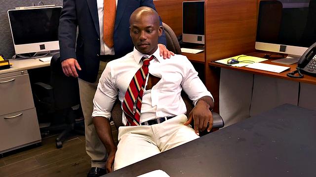 Watch how this horny boss goes wild on BBC employee in the toilet