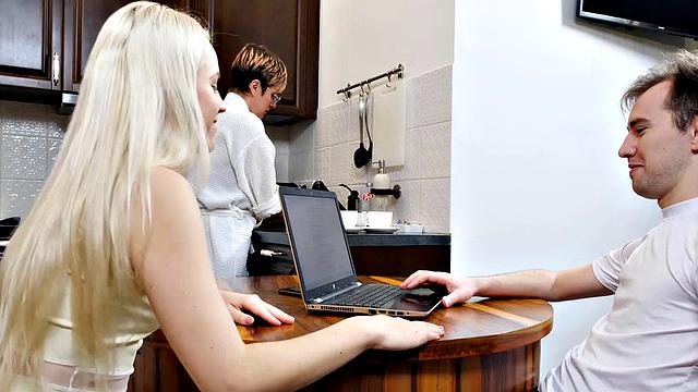 SIS.PORN. Housewife unaware stepdaughter satisfies stepbrother