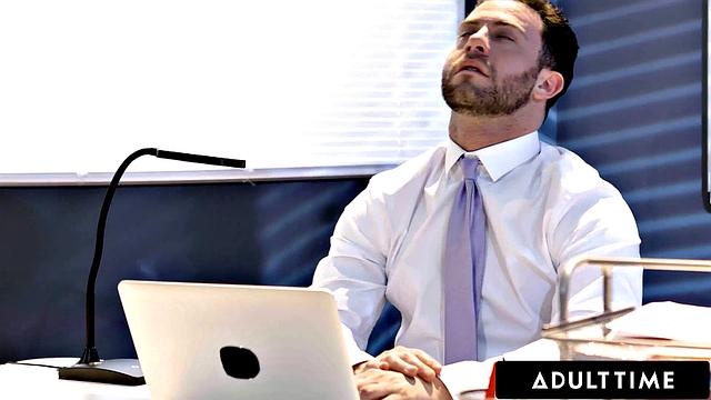 ADULT TIME - Sexy Office Maid Kenna James Teases Overworked Boss For Sneaky ANAL Affair