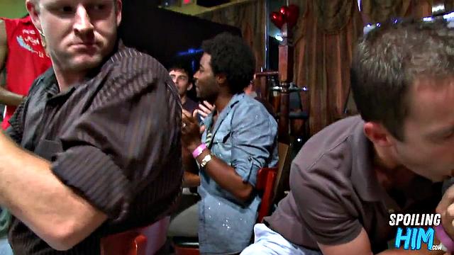 Real sex with muscled stripper at event