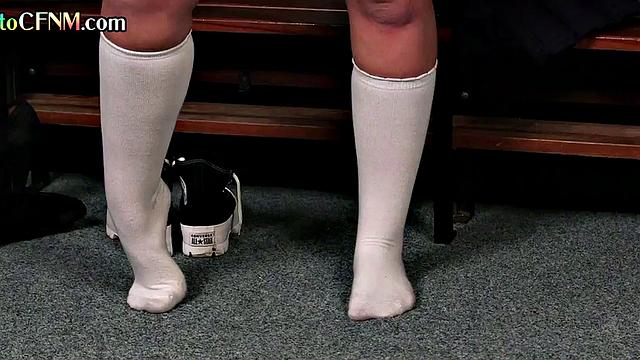 Uniform CFNM guy wanking