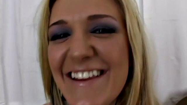 Blonde teen getting rammed in her tight hole