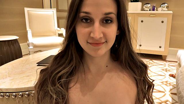 Home-casting slut gets her tight ass drilled by a big white cock