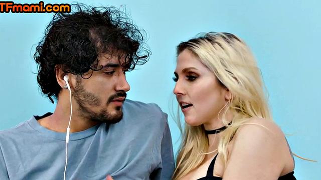 Black lingerie stepmom gets fucked in cunt by stepson