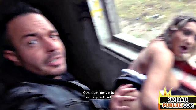 POV Naughty cougar doggystyled in public