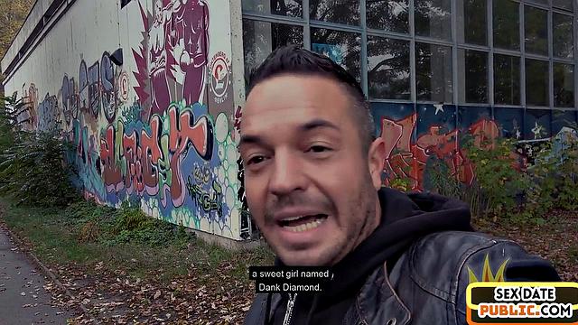 POV Naughty cougar doggystyled in public