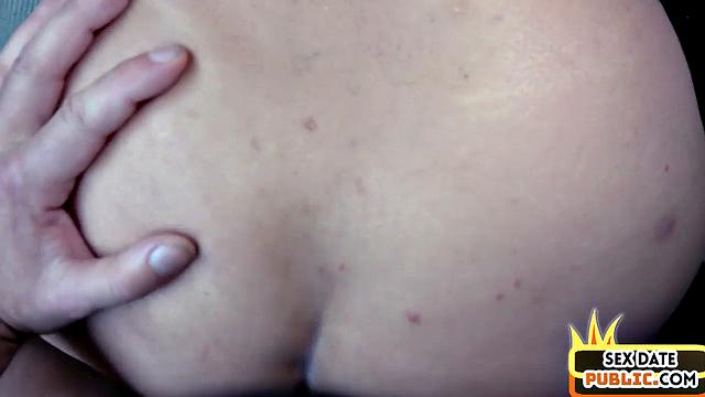 POV Naughty cougar doggystyled in public