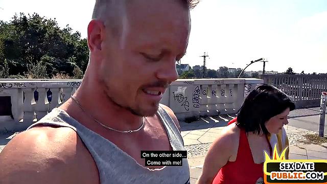 German public outdoor lady squirts on sex date fuck