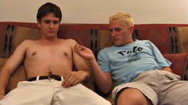 Jamie and Dylan watching straight porn and playing with each other