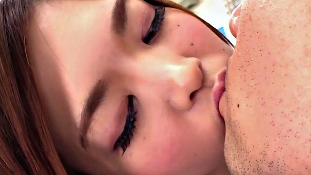 Japanese milf sucking pov bf in duo before dick riding