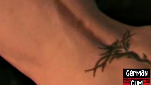 Creampied German DILF barebacked in homemade anal