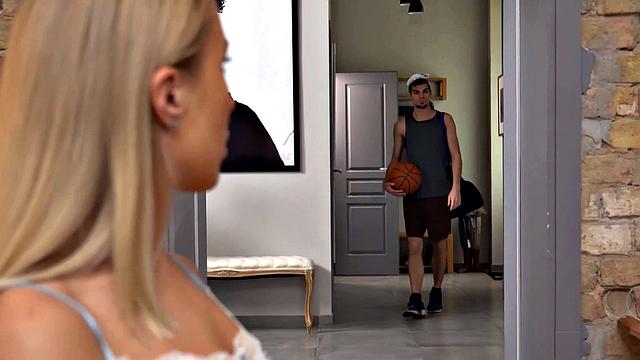 Blonde bombshell gets her tiny pink pussy drenched in cum in POV