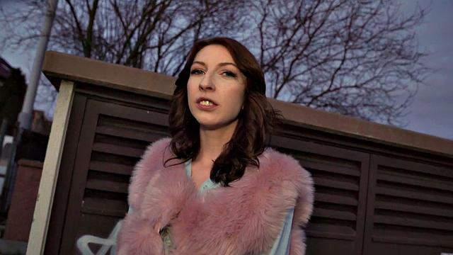 Cockriding public slut in POV fucked by big white dick