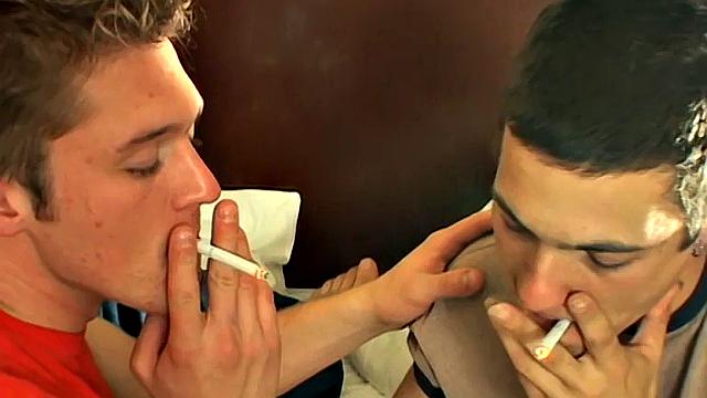 Two Uncut Boys Smoke 69