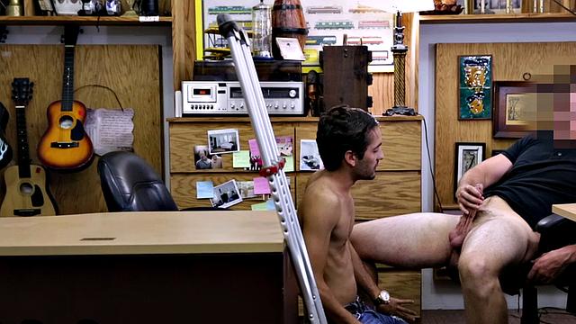 Pawnshop owner fucks pawn in office POV after blowjob