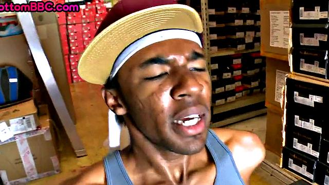 Nubian thug picked up and public fucked for cash in store