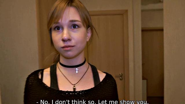 DEBT4k. Teen doesn't want sex with debt collector but it's the only way out