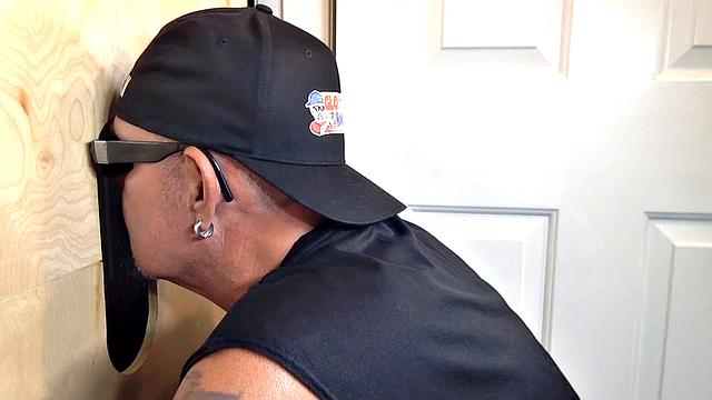 Dad Wants Gloryhole Suck and Fuck