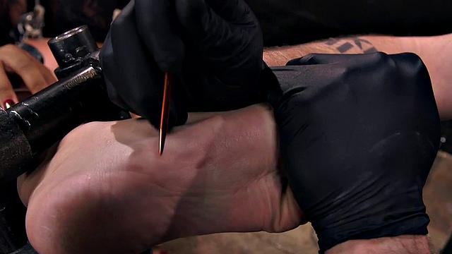 BDSM 19yo slut whipped hardcore and trapped in bondages