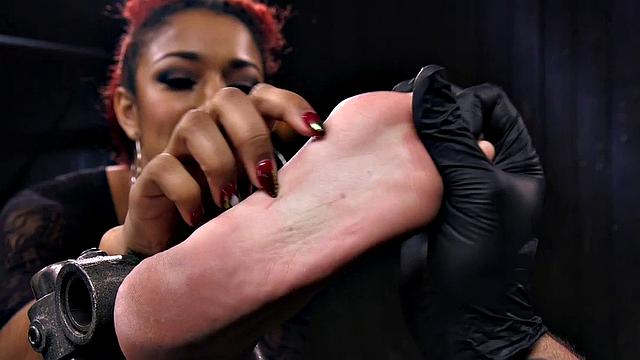 BDSM 19yo slut whipped hardcore and trapped in bondages