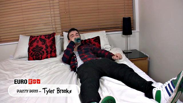Tyler Brooks Jerks His Big, Fat Uncut Cock - Tyler Brooks