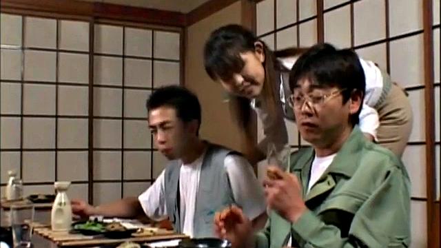 Japanese teen gets her hairy pussy drilled in a wild threesome