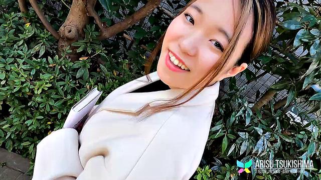 Amateur Japanese babe Miss Alice Tsukishima in her first film