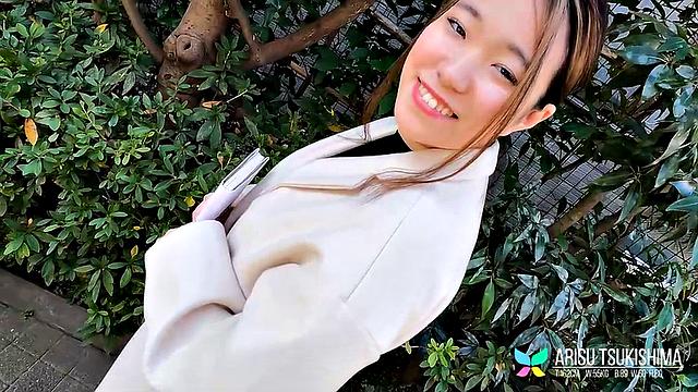 Amateur Japanese babe Miss Alice Tsukishima in her first film