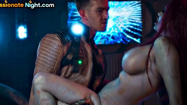 Redhead babe doggystyled by her beau