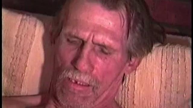 Snow is the last of 3 hobos I met, as they were getting off a train behind my store. Unfortunately I only got this scene on tape, as he's the most sexually active.